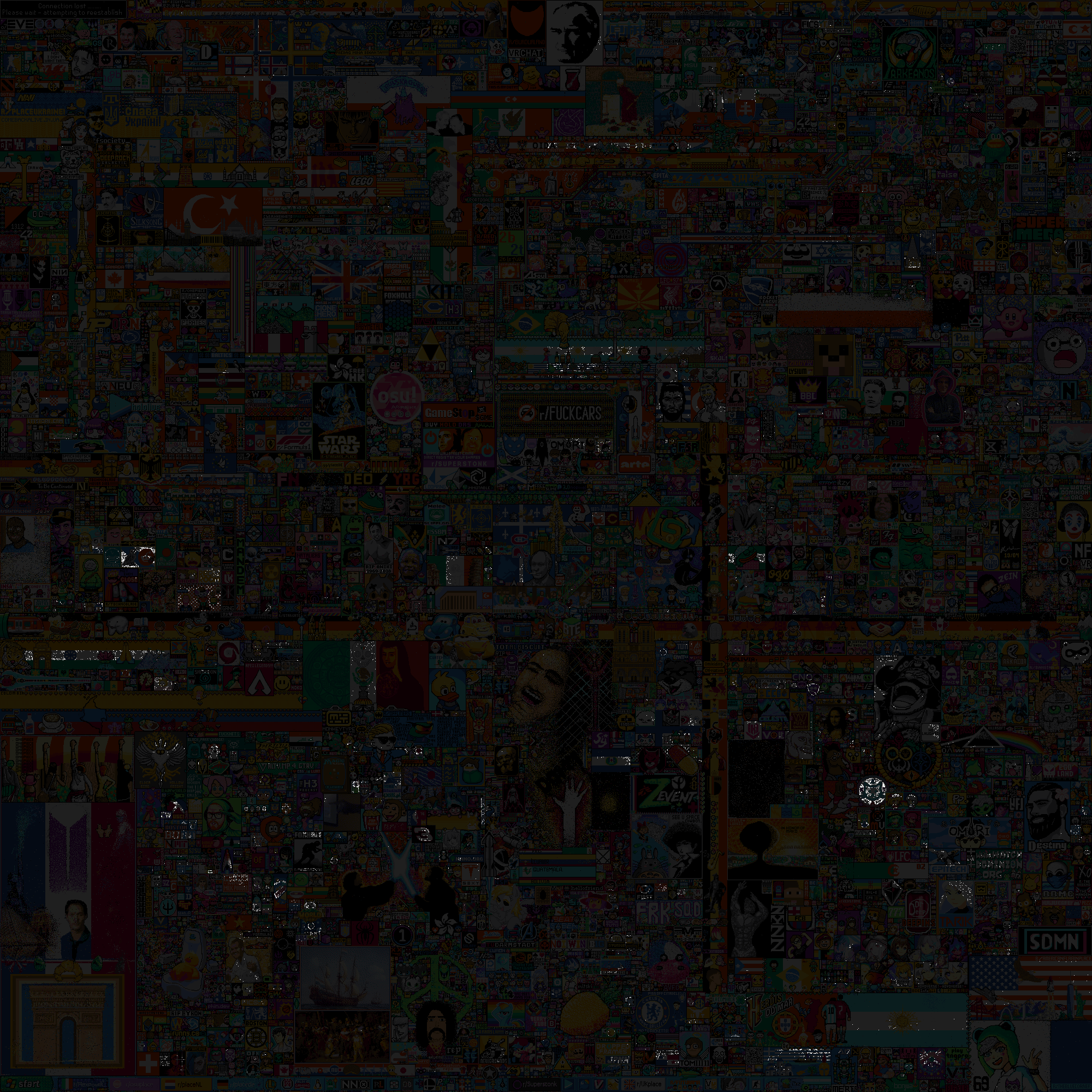Pixels that stayed unchanged for the entire event